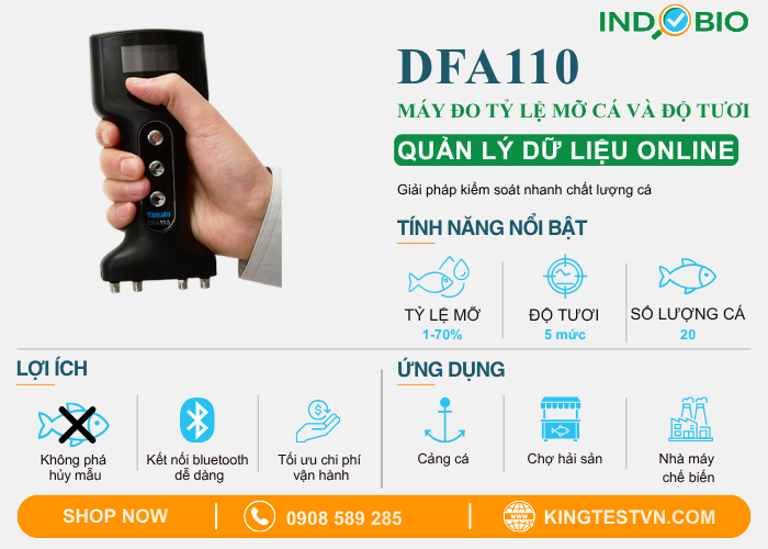 Chi tiết máy đo tỷ lệ mỡ cá Yamato DFA110